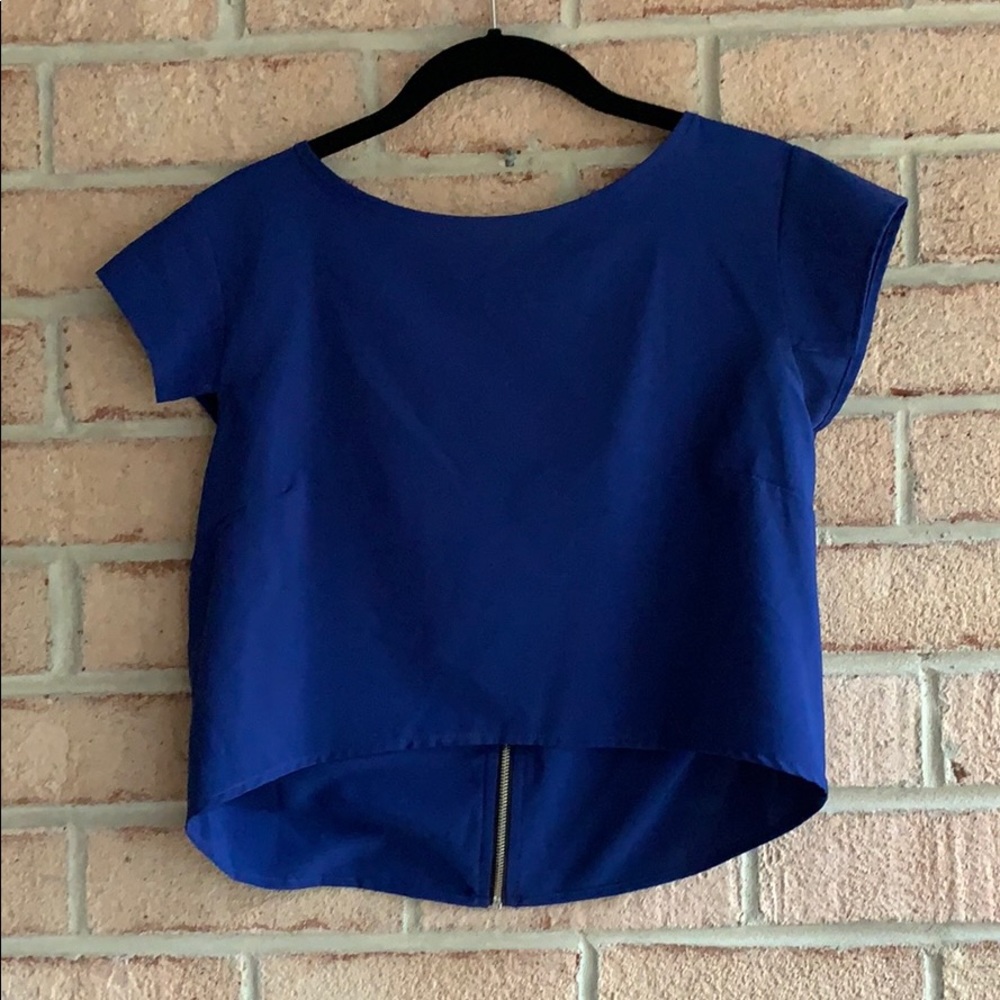 Royal blue crop top